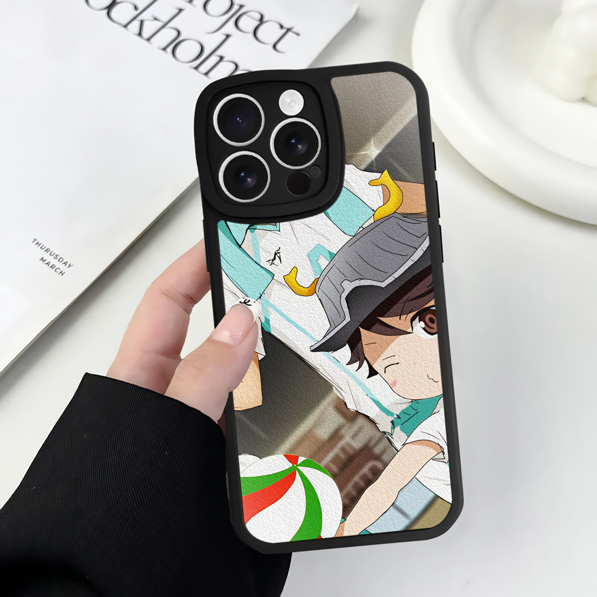 （画像用） ハイキュー!! Haikyu!! 【iPhone 16シリーズ対応】シリコンスマホケース（レザー調） 材質：シリコン